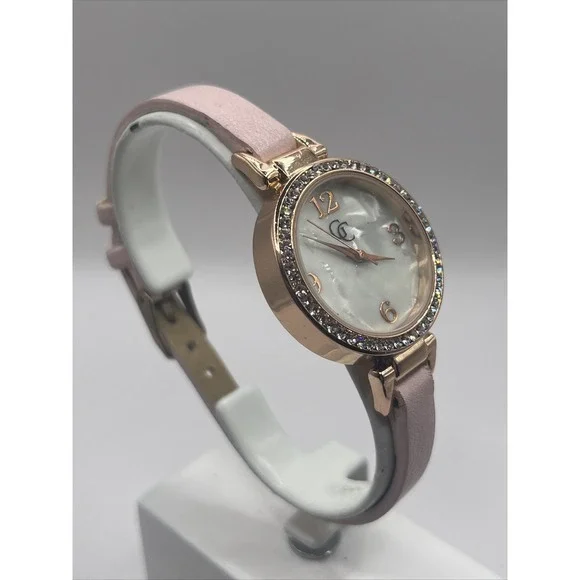 Charming Charlie Rose Gold Tone Quartz‎ Watch Pink Band- New Battery - Picture 3 of 7